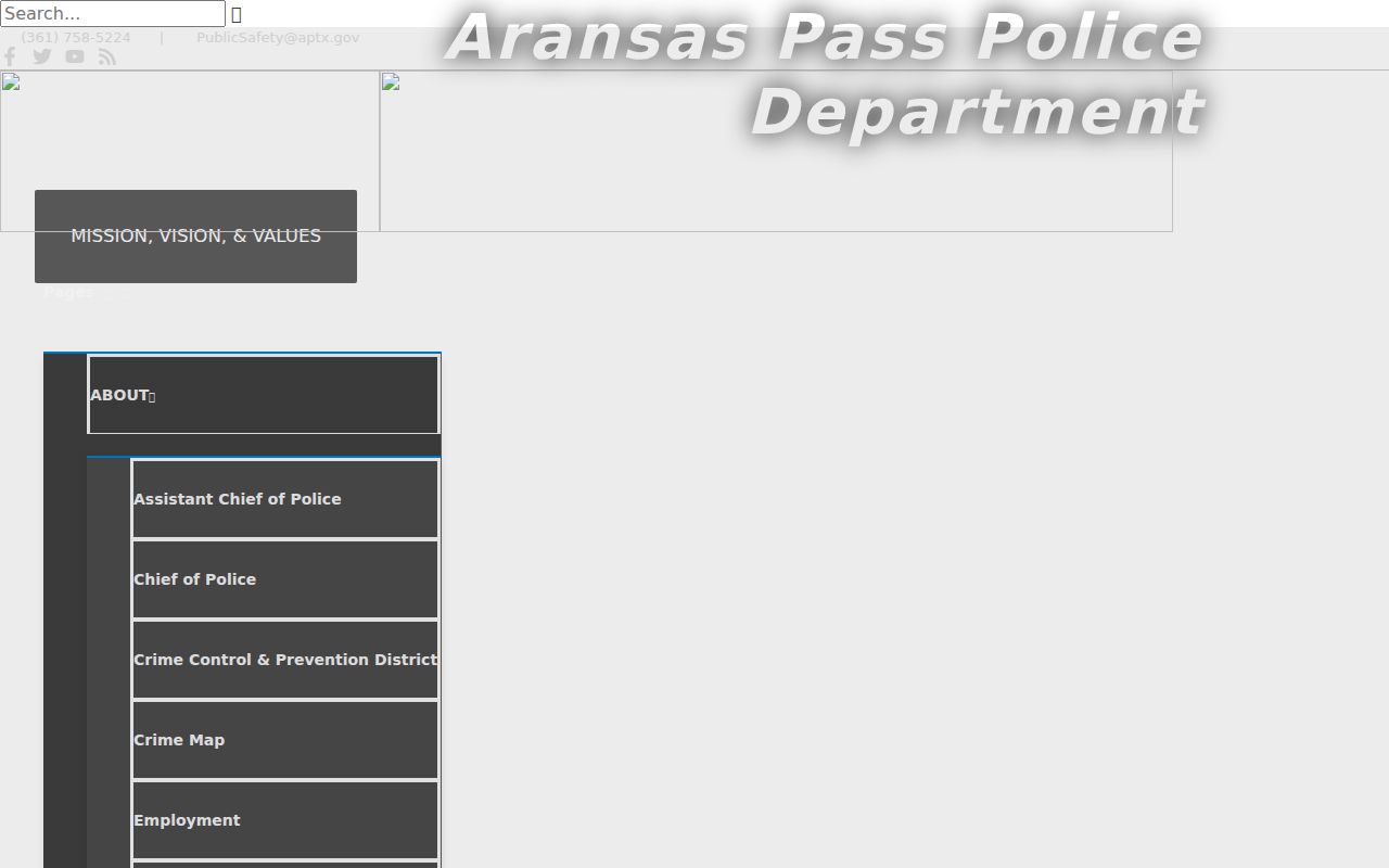 Official Aransas Pass police source for criminal records